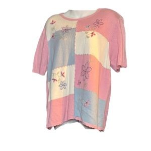 Alfred dunner Pink sweater